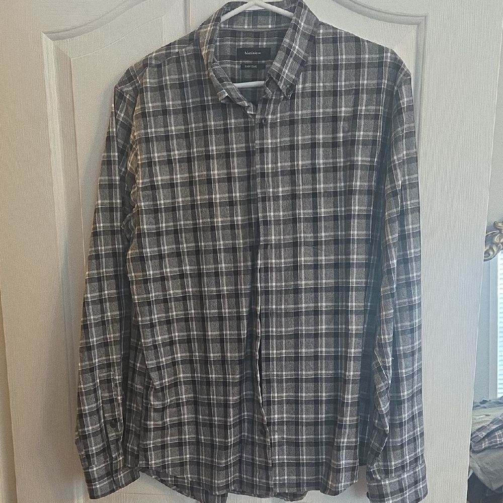Matinique Black and Gray Checkered Shirt